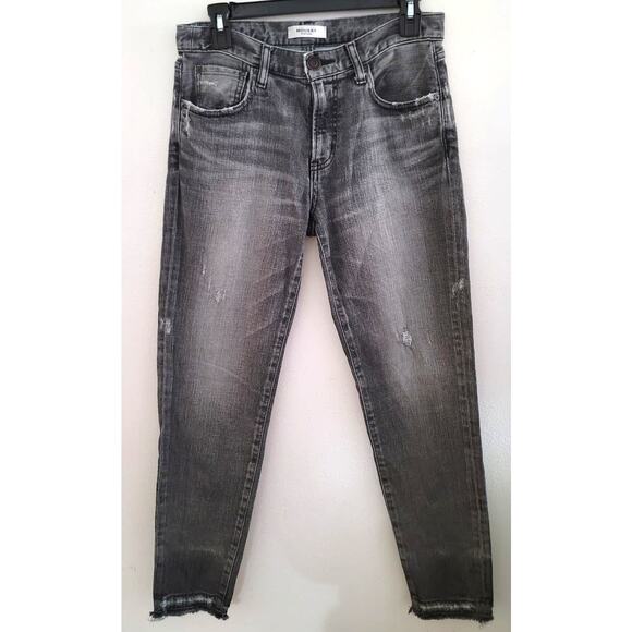 Moussy Vintage Cadet HOWA Skinny Ankle Jeans Black Grey - Picture 9 of 9